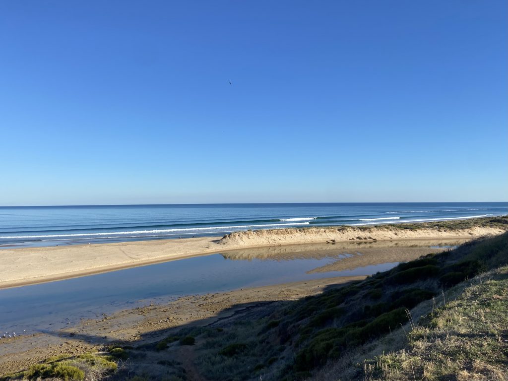 Picture taken overlooking Ngangkiparingga, Kaurna Country, where the Onkaparinga River meets the sea.